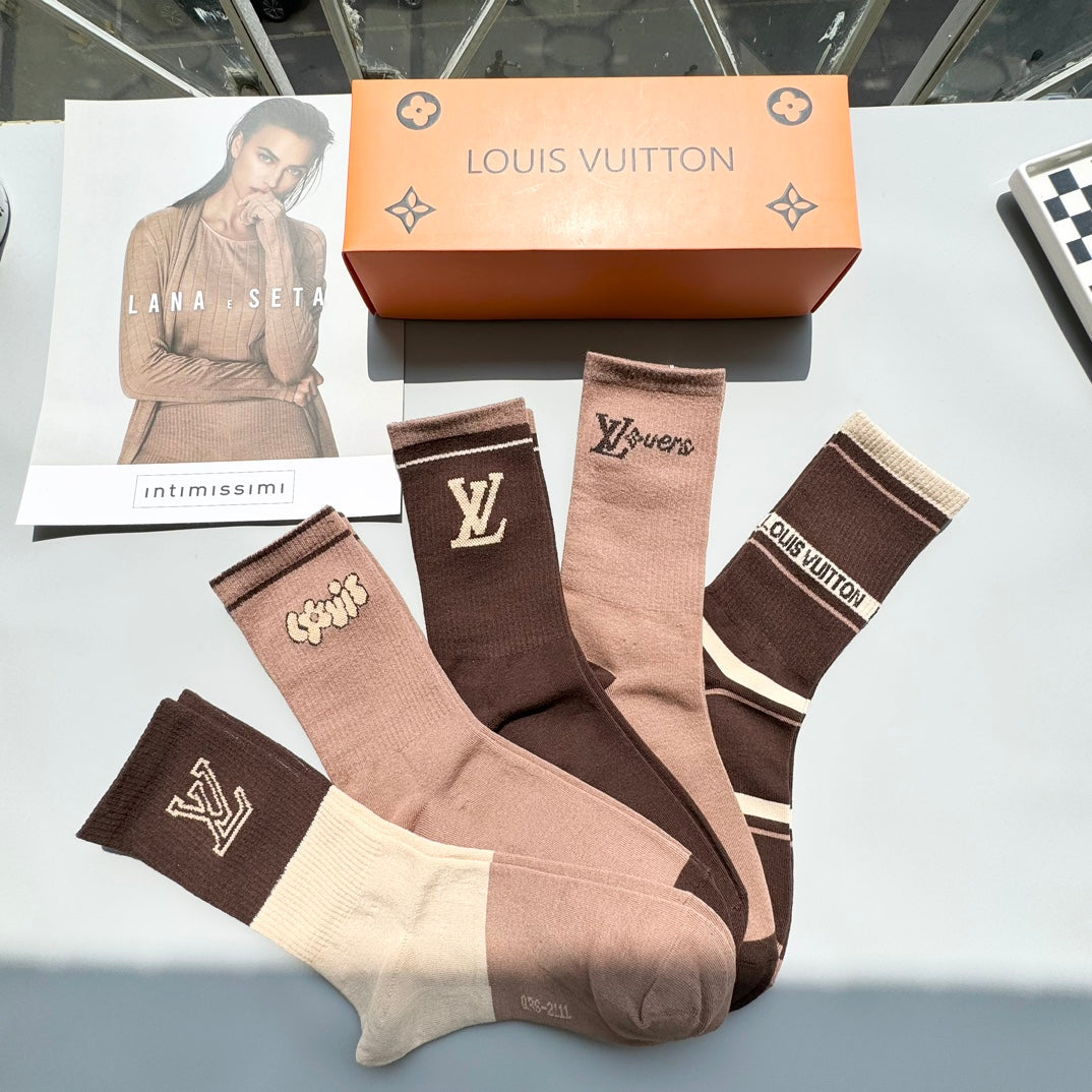 LOUIS VUITTON CREW SOCKS 410945 (1 BOX)