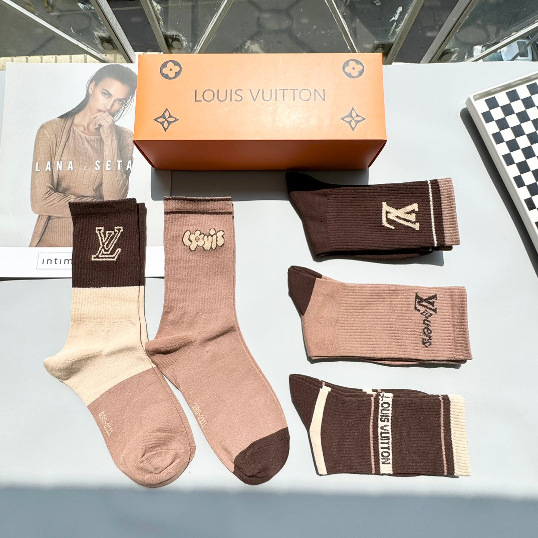 LOUIS VUITTON CREW SOCKS 410945 (1 BOX)