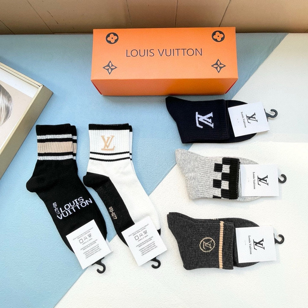LOUIS VUITTON LOW-CUT SOCKS 412558 (1 BOX)