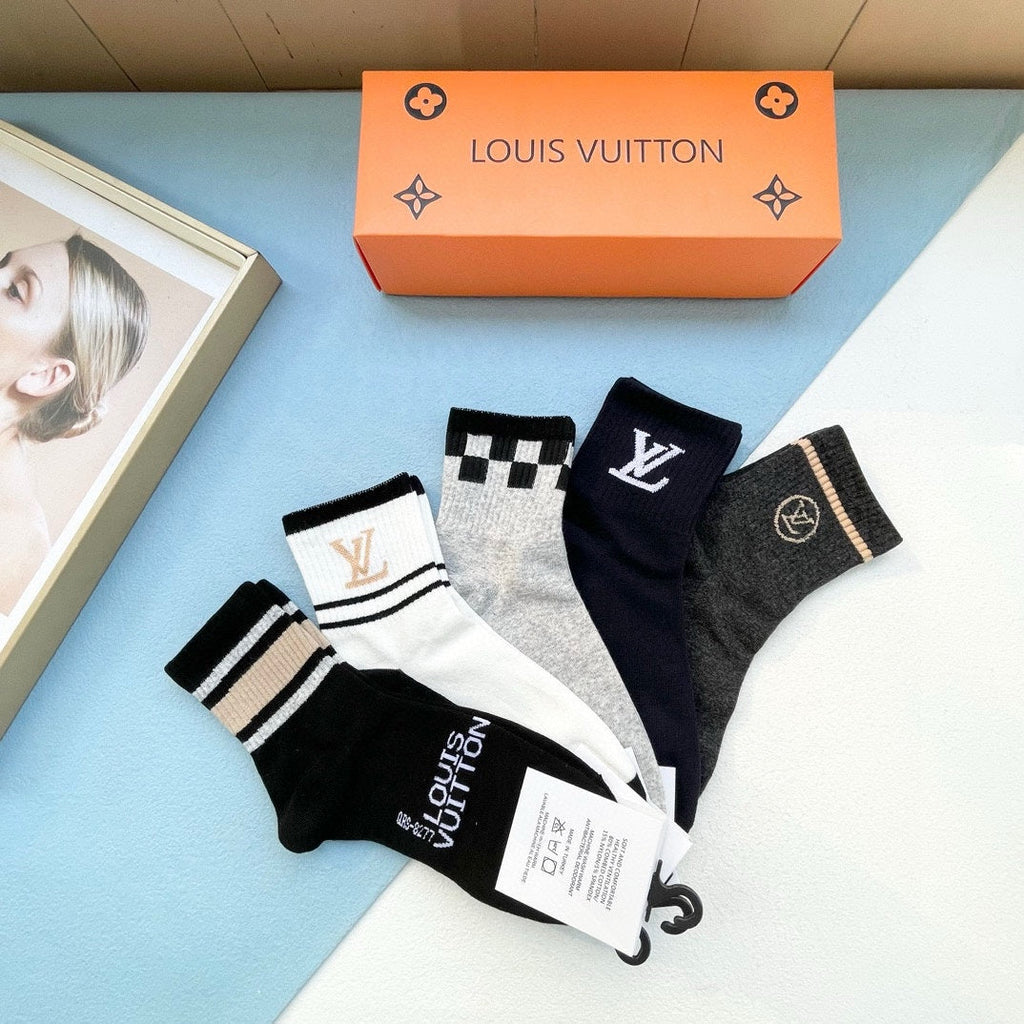 LOUIS VUITTON LOW-CUT SOCKS 412558 (1 BOX)