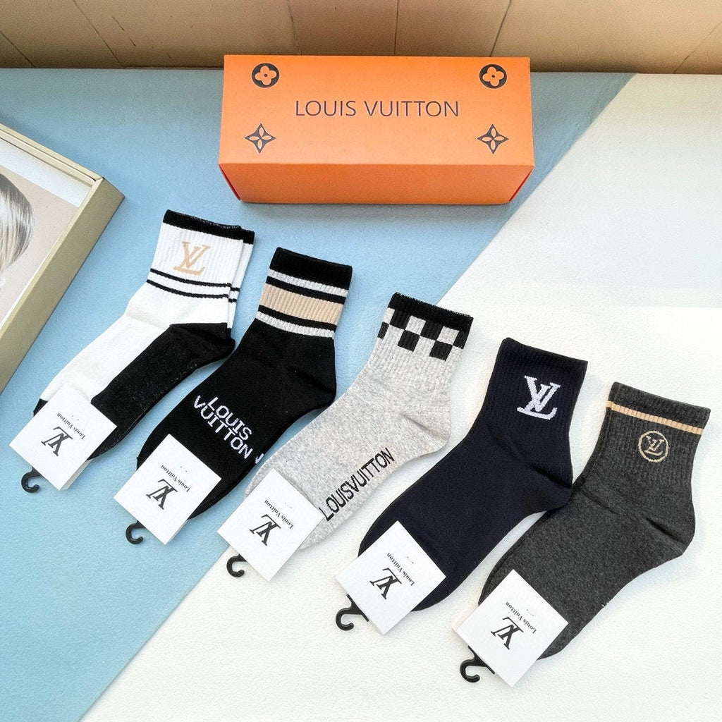 LOUIS VUITTON LOW-CUT SOCKS 412558 (1 BOX)