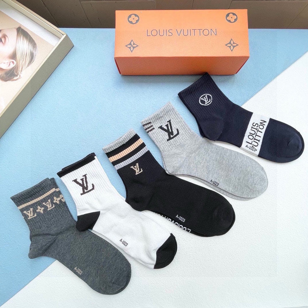 LOUIS VUITTON LOW-CUT SOCKS 412570 (1 BOX)