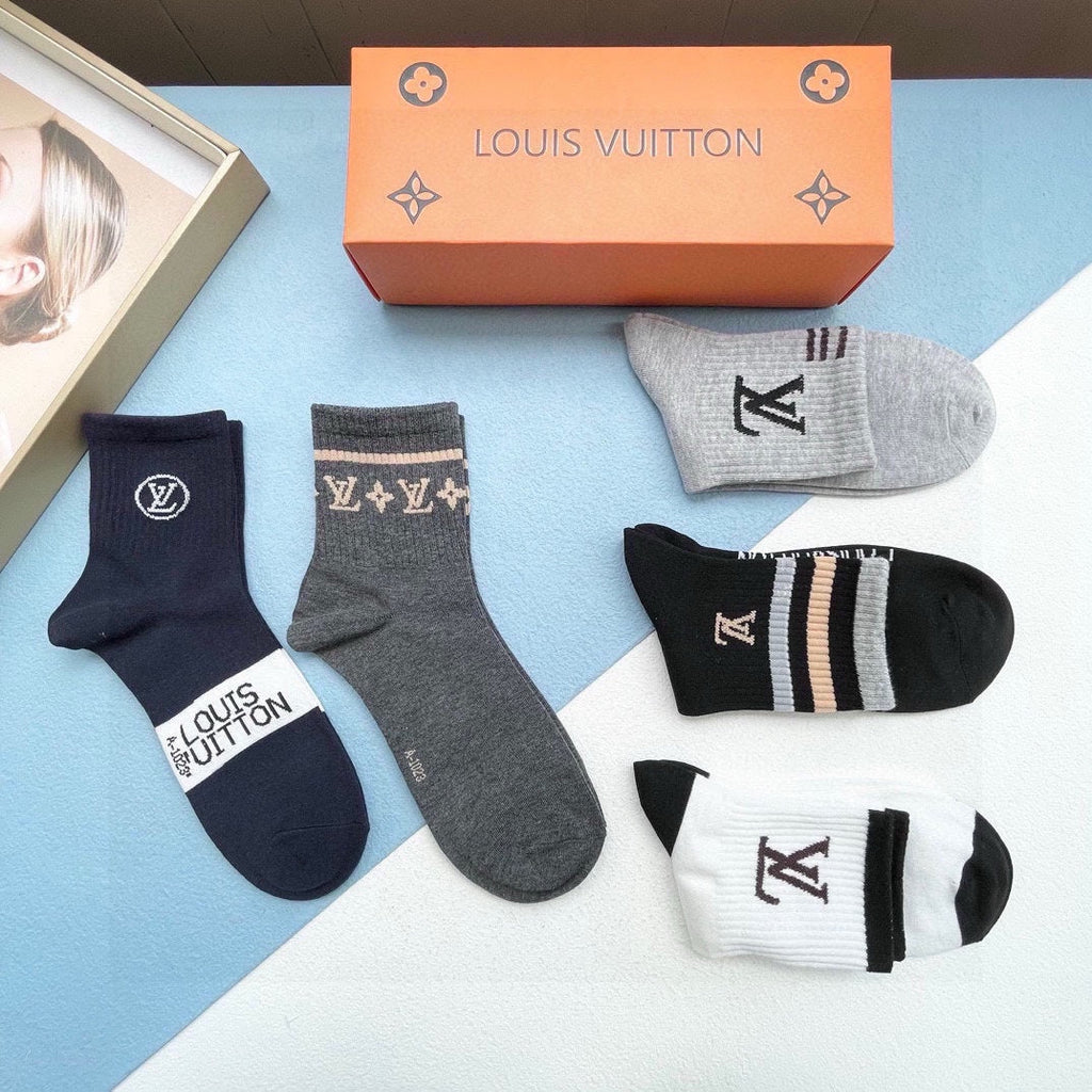 LOUIS VUITTON LOW-CUT SOCKS 412570 (1 BOX)