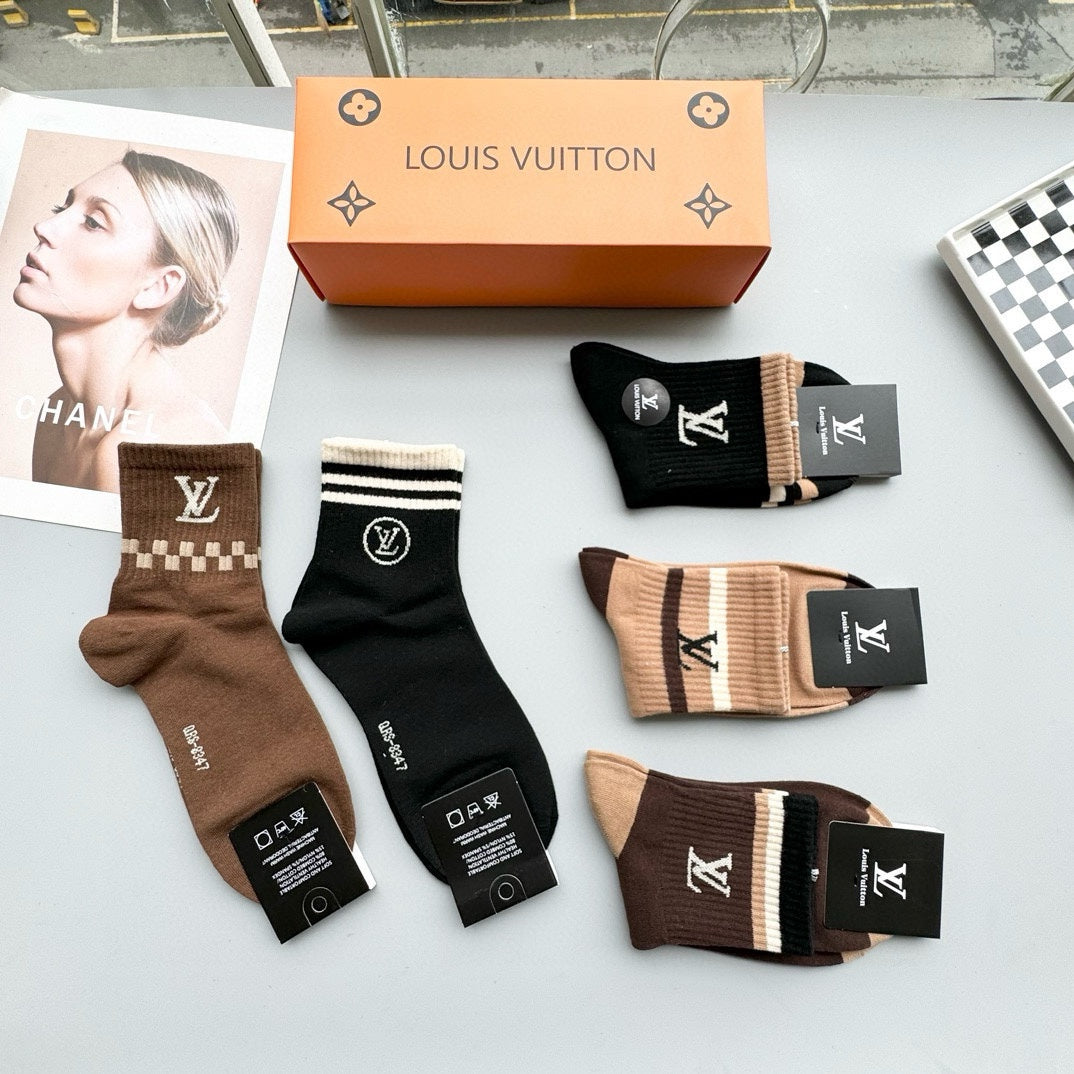 LOUIS VUITTON LOW-CUT SOCKS 412573 (1 BOX)