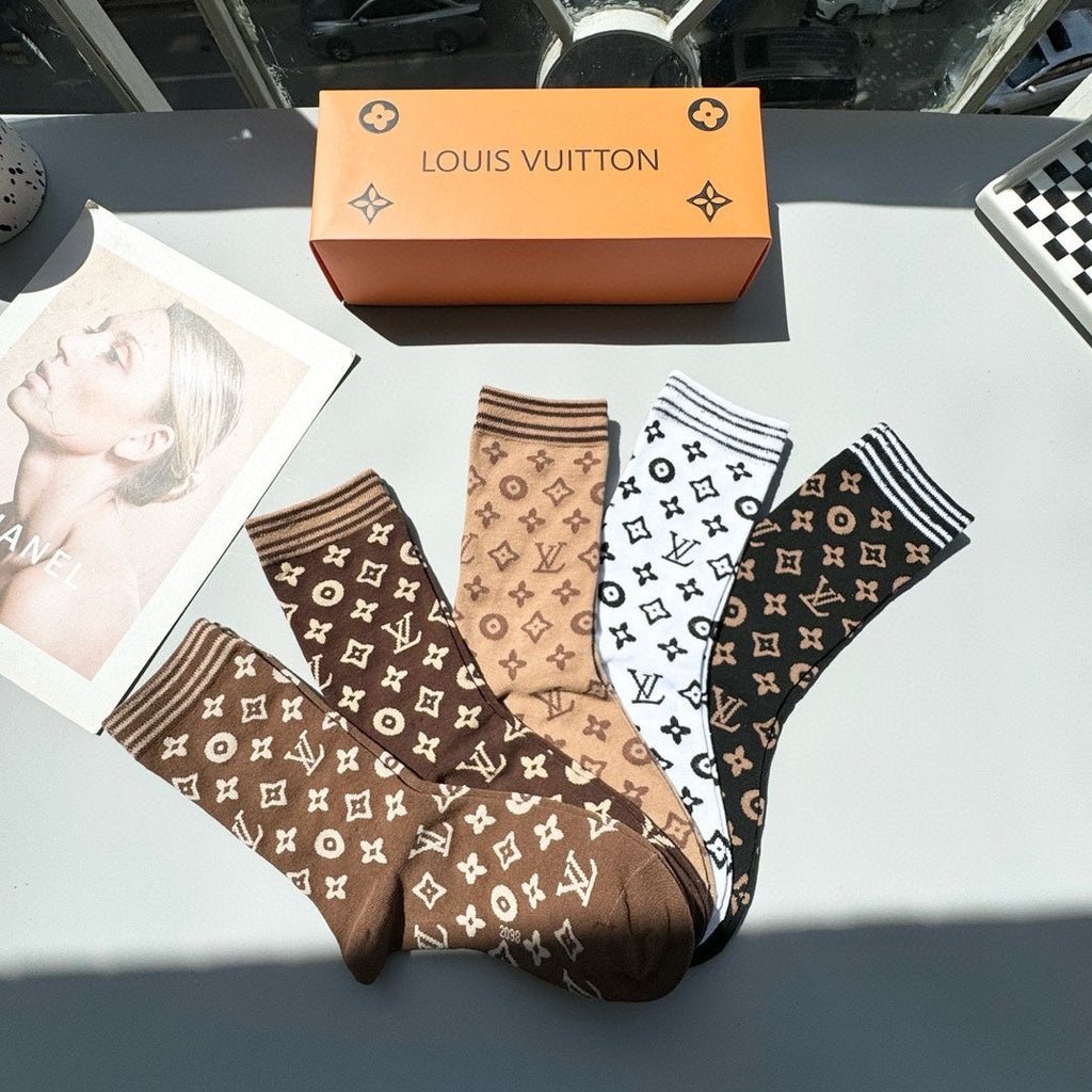 LOUIS VUITTON CREW SOCKS 412575 (1 BOX)
