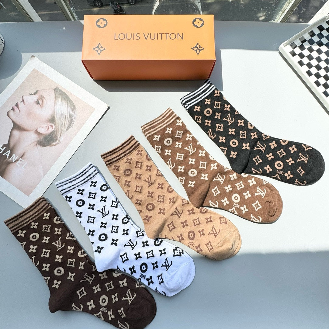 LOUIS VUITTON CREW SOCKS 412575 (1 BOX)