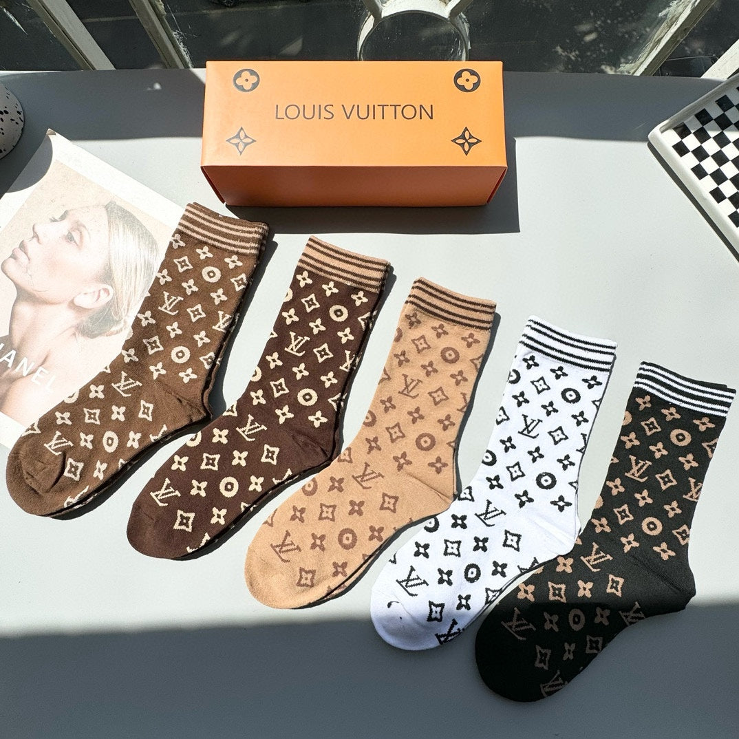 LOUIS VUITTON CREW SOCKS 412575 (1 BOX)