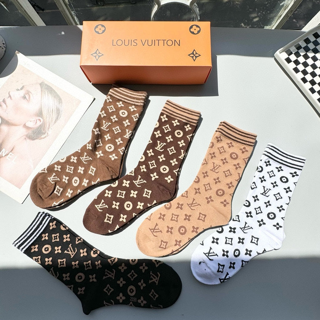 LOUIS VUITTON CREW SOCKS 412575 (1 BOX)