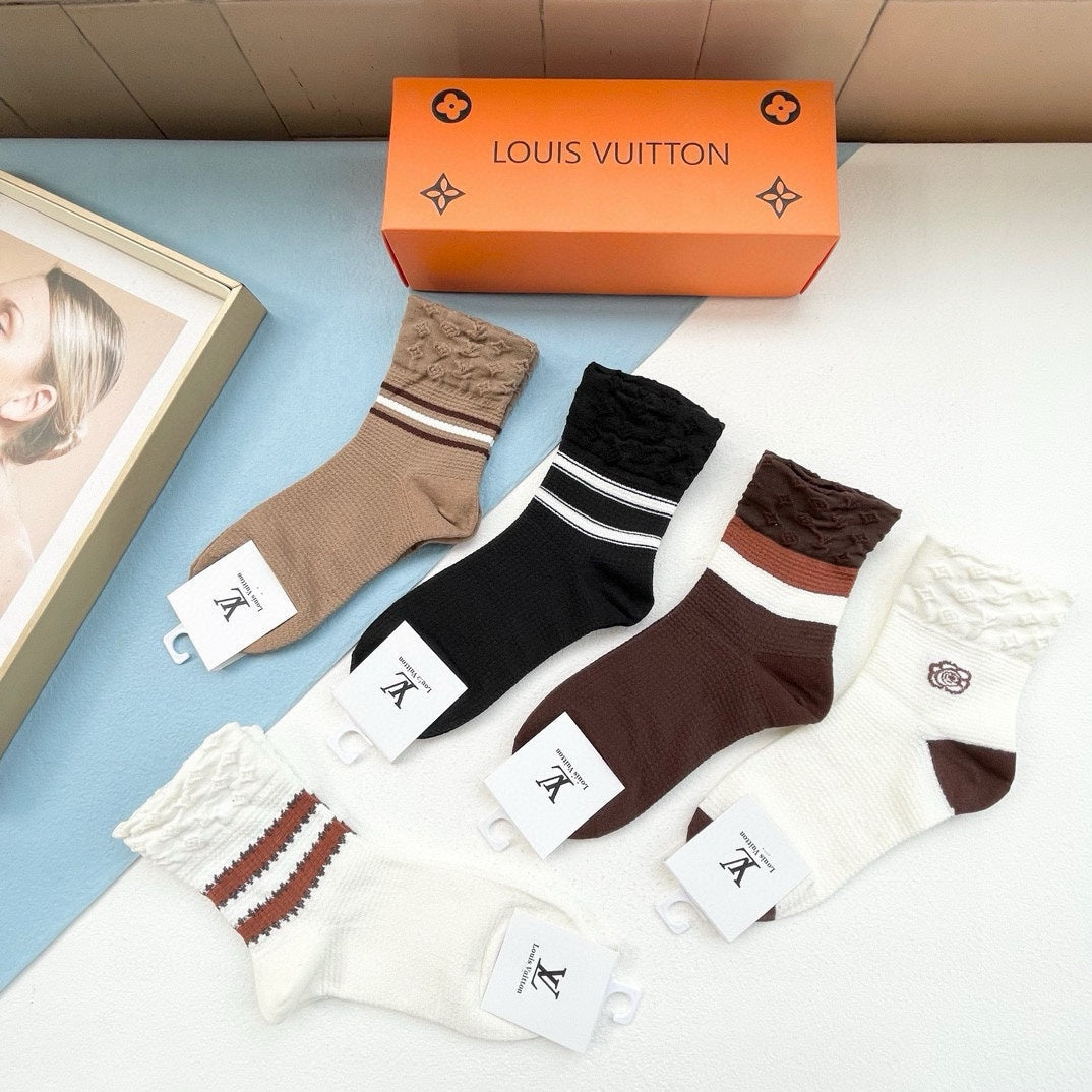 LOUIS VUITTON LOW-CUT SOCKS 414495 (1 BOX)