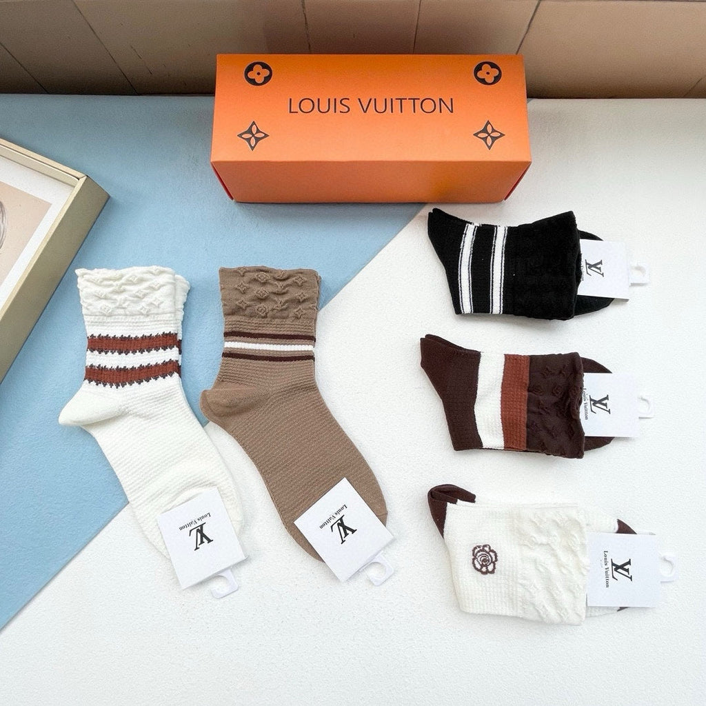 LOUIS VUITTON LOW-CUT SOCKS 414495 (1 BOX)