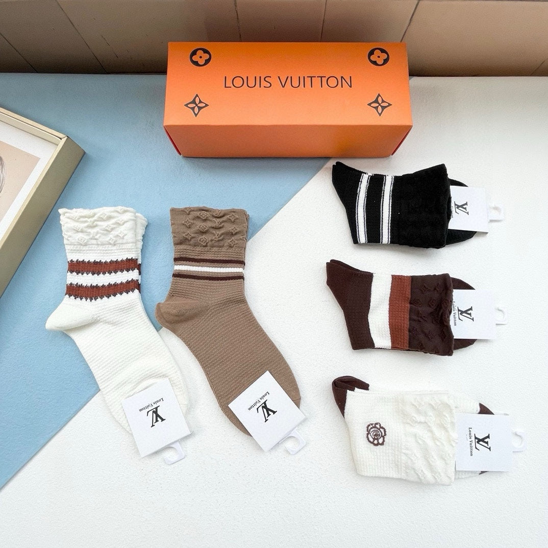 LOUIS VUITTON LOW-CUT SOCKS 414495 (1 BOX)