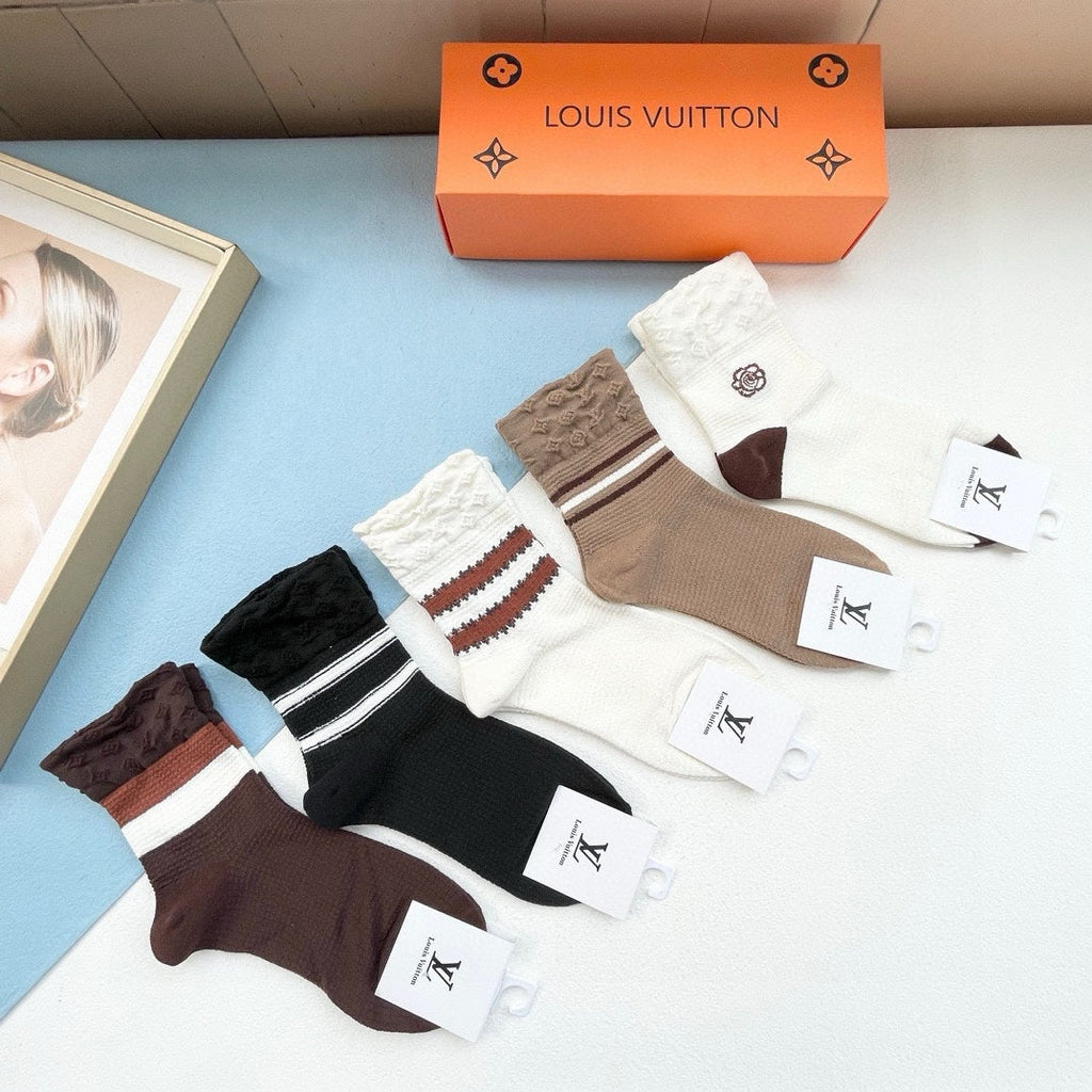 LOUIS VUITTON LOW-CUT SOCKS 414495 (1 BOX)