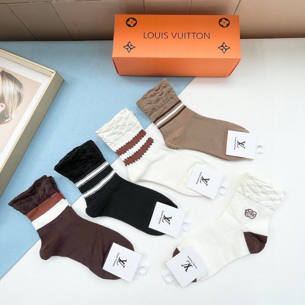 LOUIS VUITTON LOW-CUT SOCKS 414495 (1 BOX)