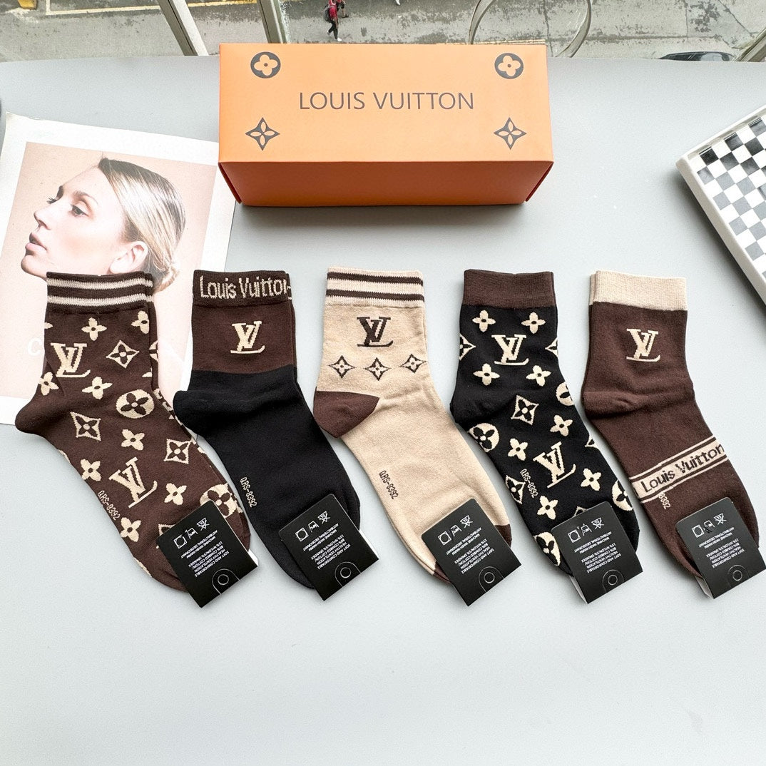 LOUIS VUITTON LOW-CUT SOCKS 414511 (1 BOX)