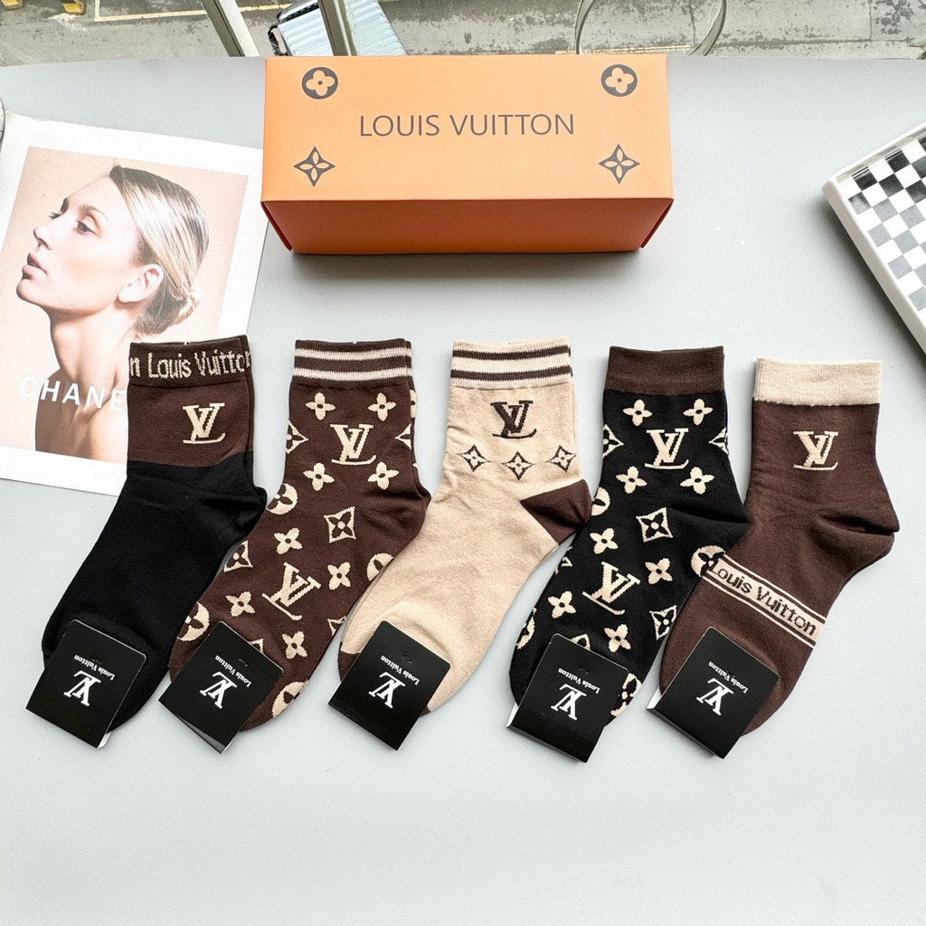 LOUIS VUITTON LOW-CUT SOCKS 414511 (1 BOX)