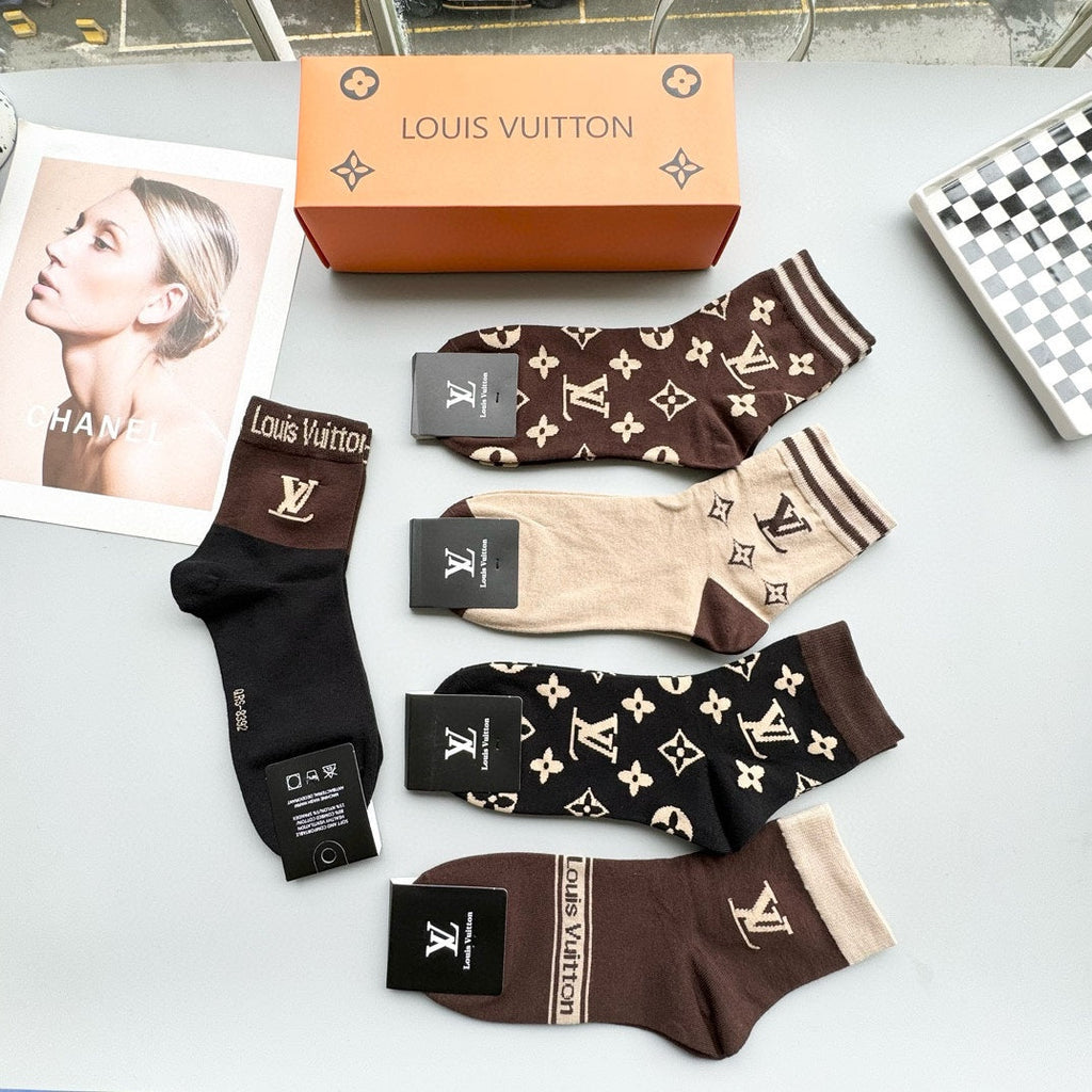 LOUIS VUITTON LOW-CUT SOCKS 414511 (1 BOX)