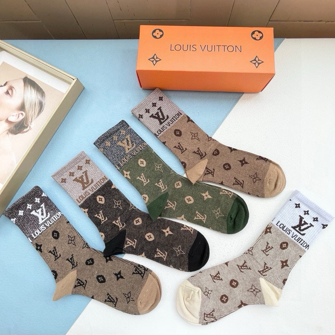 LOUIS VUITTON CREW SOCKS 417386(1 BOX)