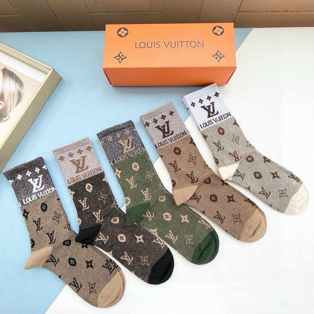 LOUIS VUITTON CREW SOCKS 417386(1 BOX)
