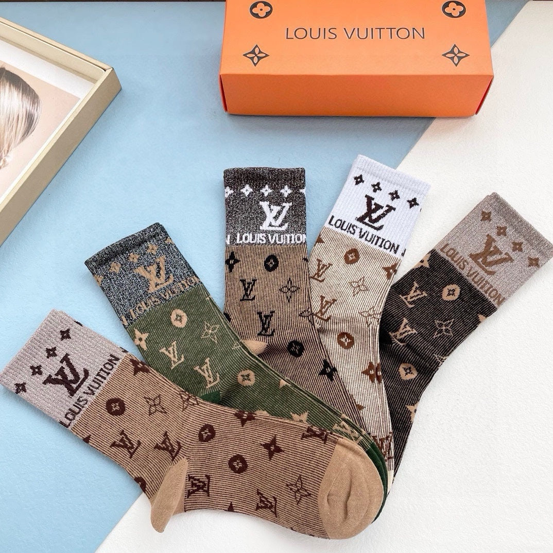 LOUIS VUITTON CREW SOCKS 417386(1 BOX)