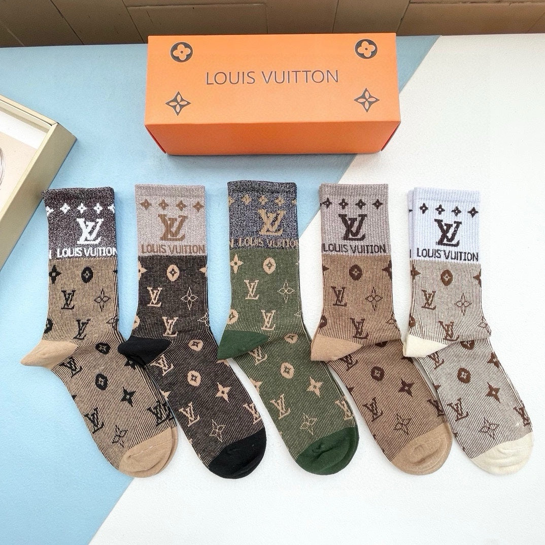 LOUIS VUITTON CREW SOCKS 417386(1 BOX)