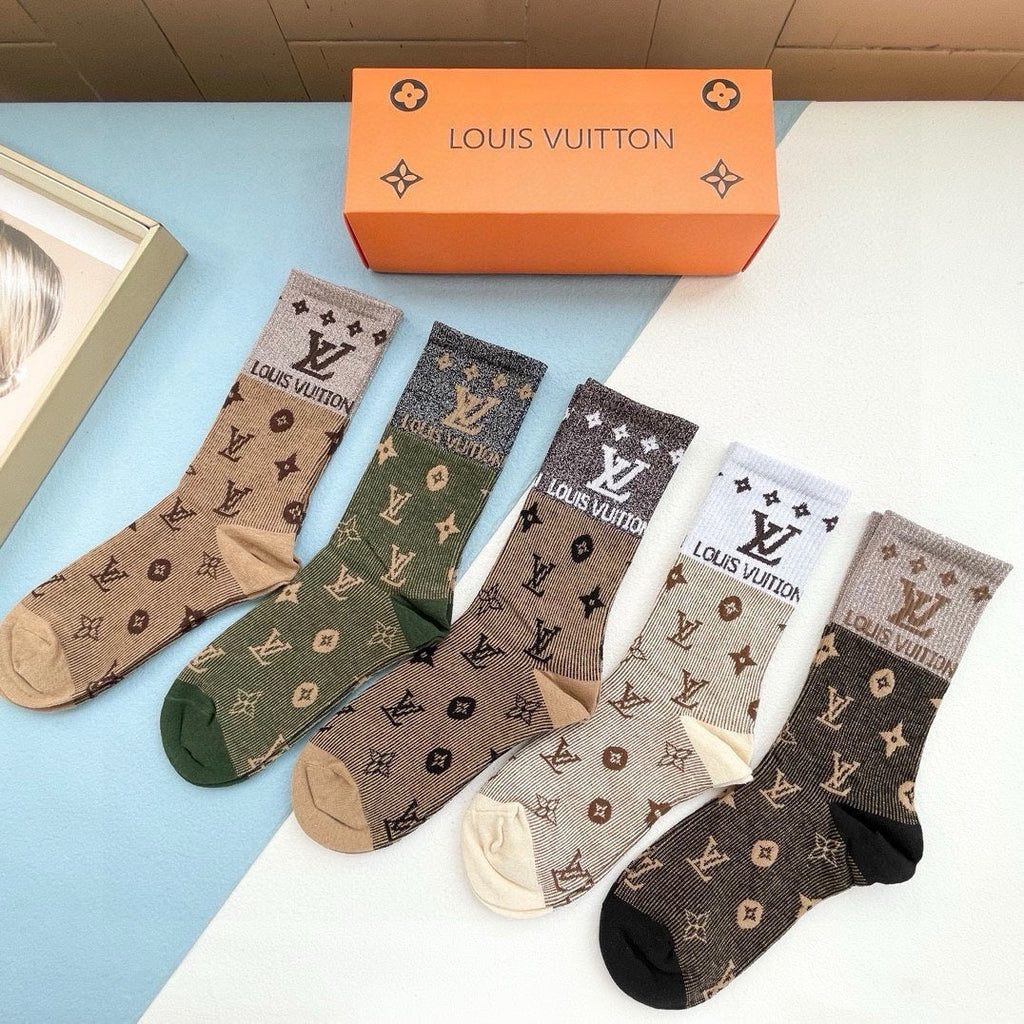 LOUIS VUITTON CREW SOCKS 417386(1 BOX)