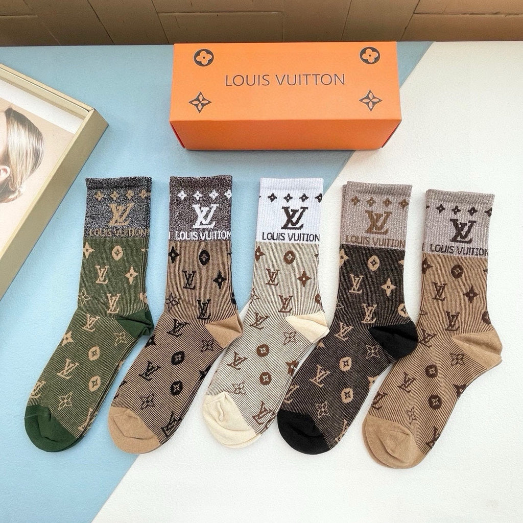 LOUIS VUITTON CREW SOCKS 417386(1 BOX)
