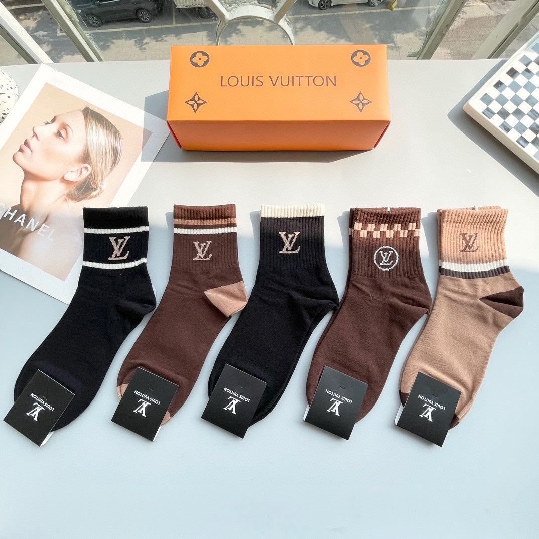LOUIS VUITTON LOW-CUT SOCKS 417411 (1 BOX)