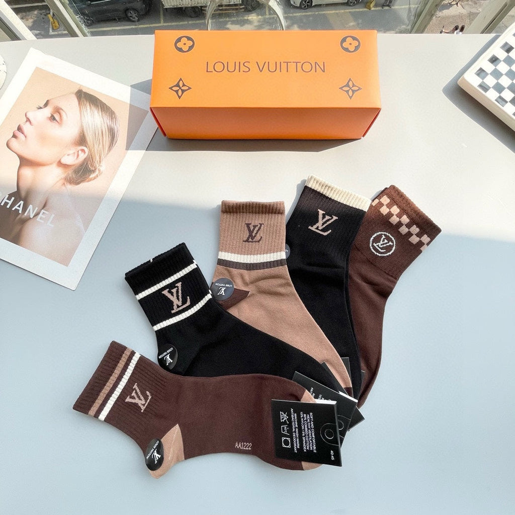 LOUIS VUITTON LOW-CUT SOCKS 417411 (1 BOX)
