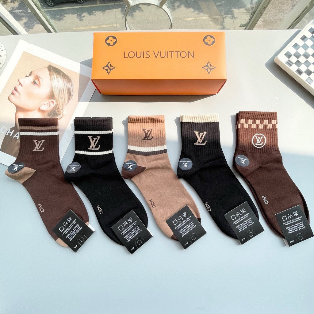 LOUIS VUITTON LOW-CUT SOCKS 417411 (1 BOX)