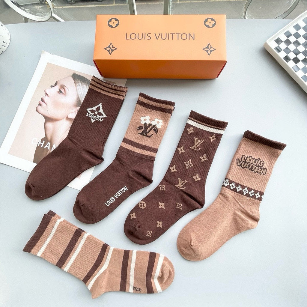 LOUIS VUITTON CREW SOCKS 417427 (1 BOX)