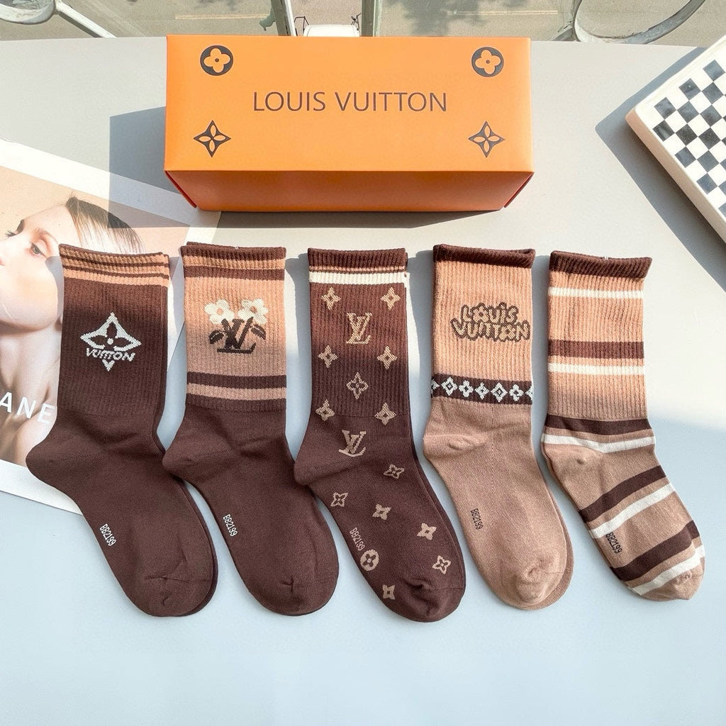 LOUIS VUITTON CREW SOCKS 417427 (1 BOX)