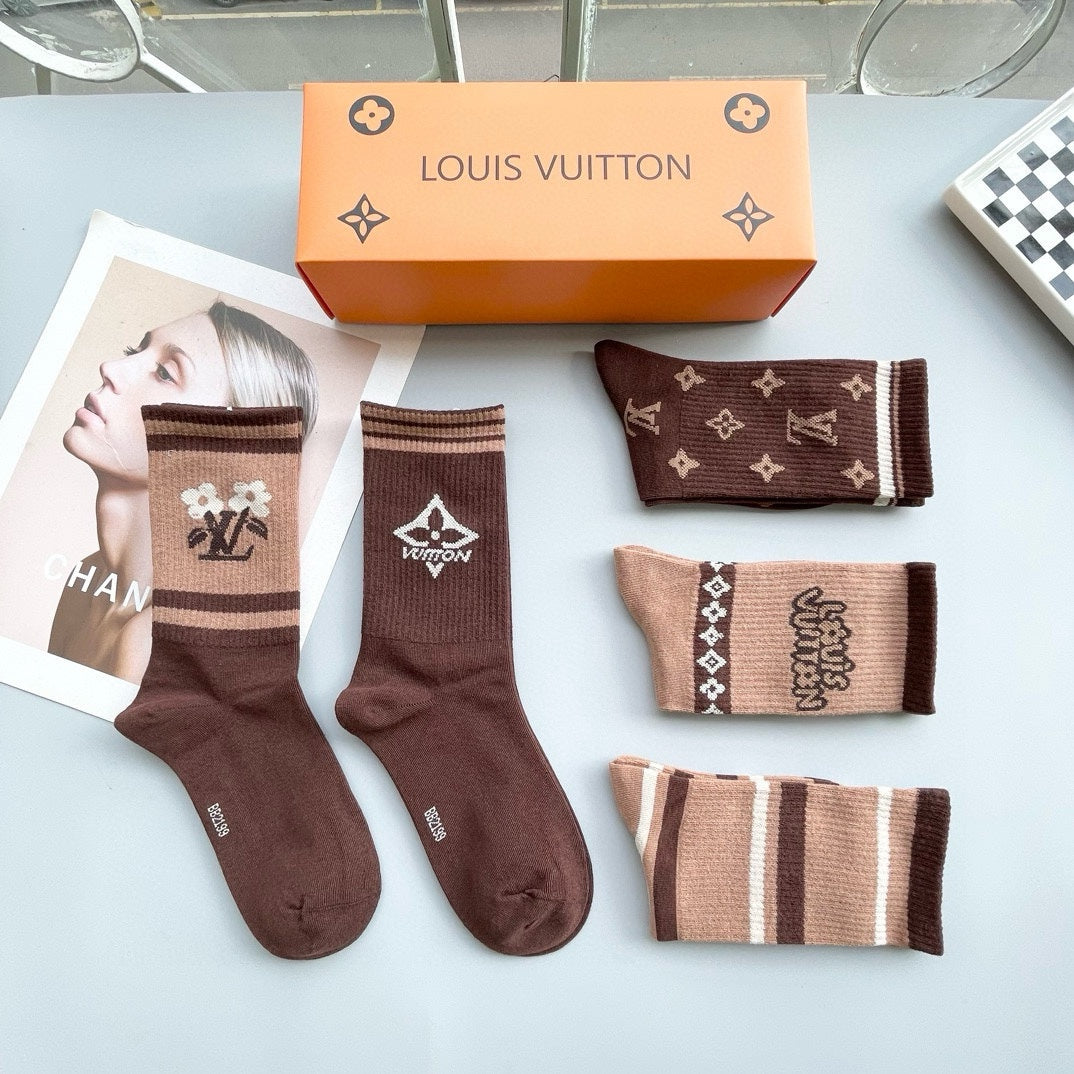 LOUIS VUITTON CREW SOCKS 417427 (1 BOX)