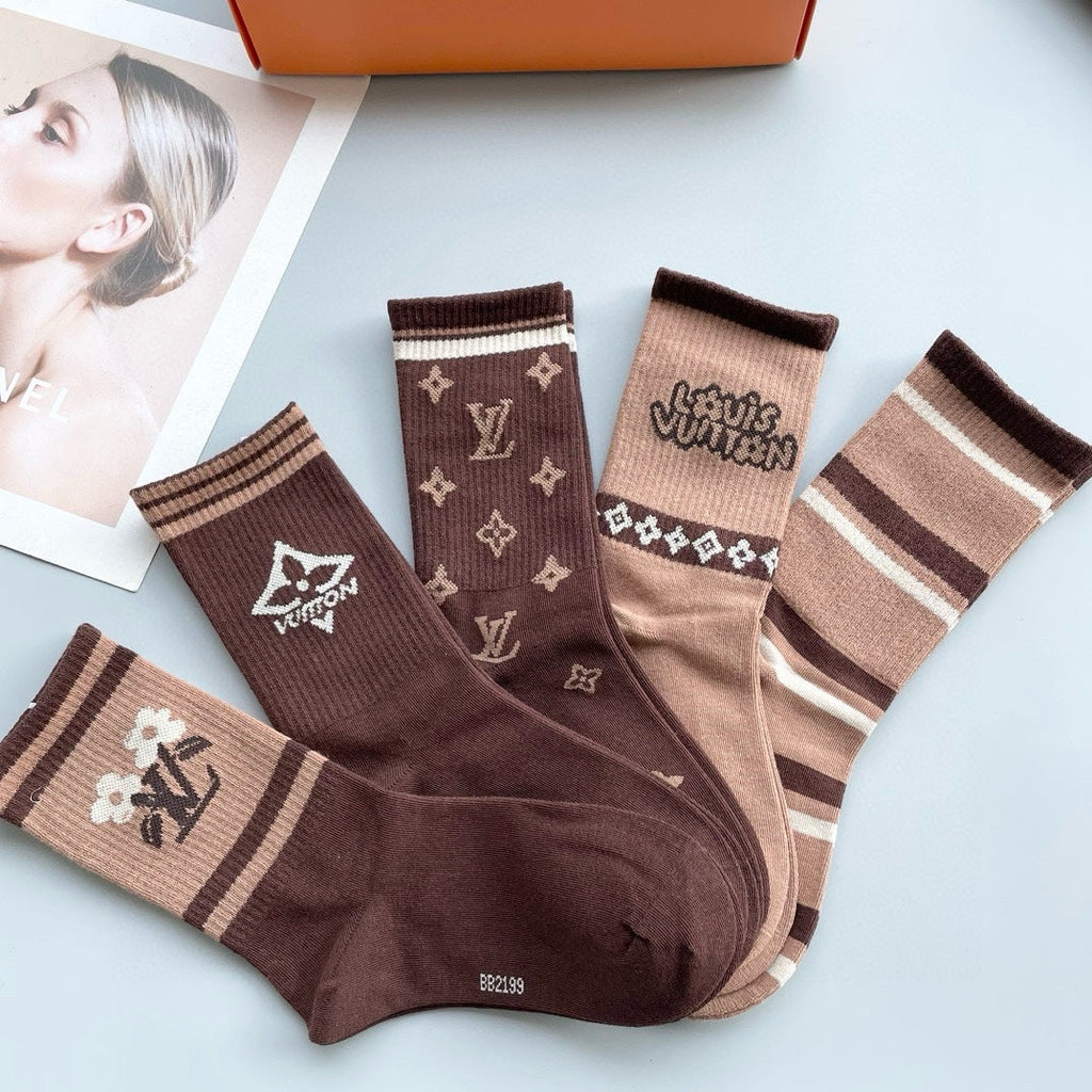 LOUIS VUITTON CREW SOCKS 417427 (1 BOX)