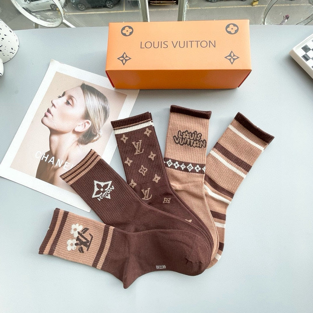 LOUIS VUITTON CREW SOCKS 417427 (1 BOX)