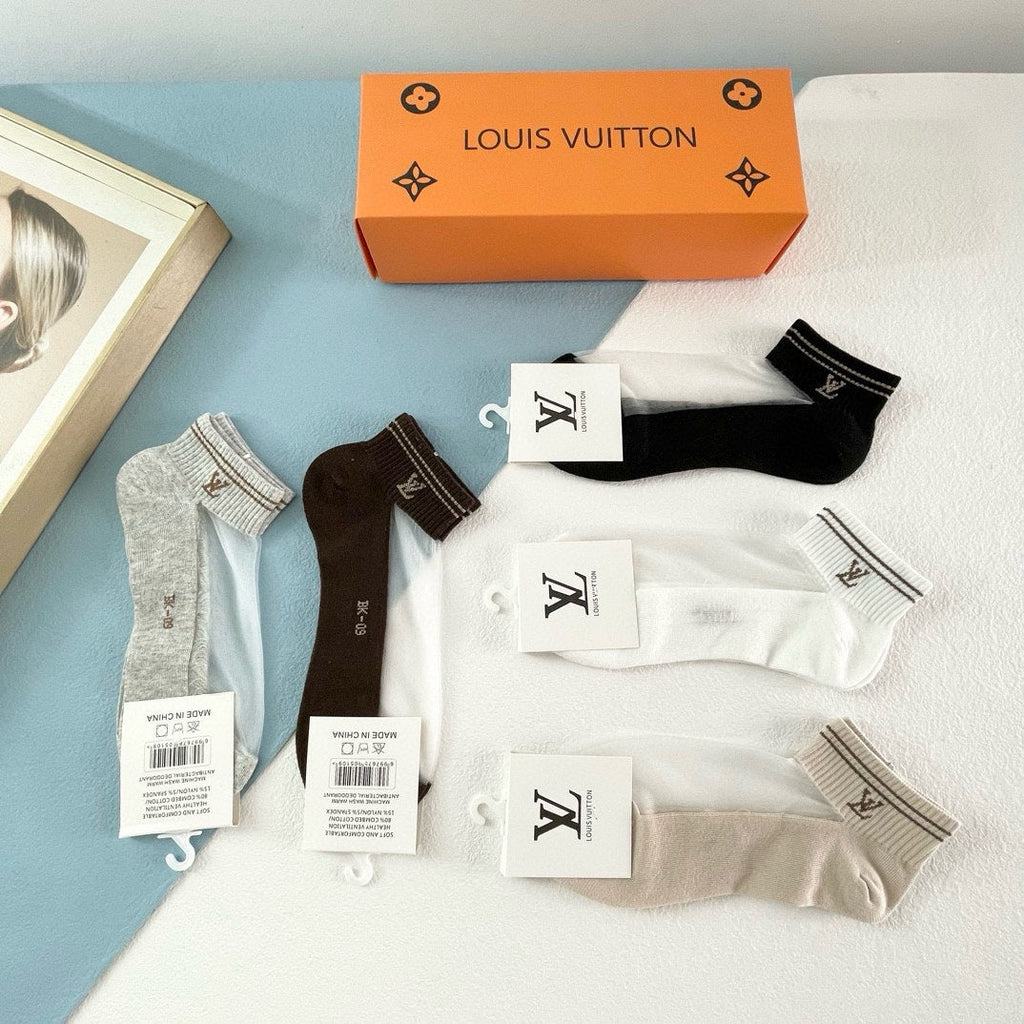 LOUIS VUITTON FLAT SOCKS 418949 (1 BOX)