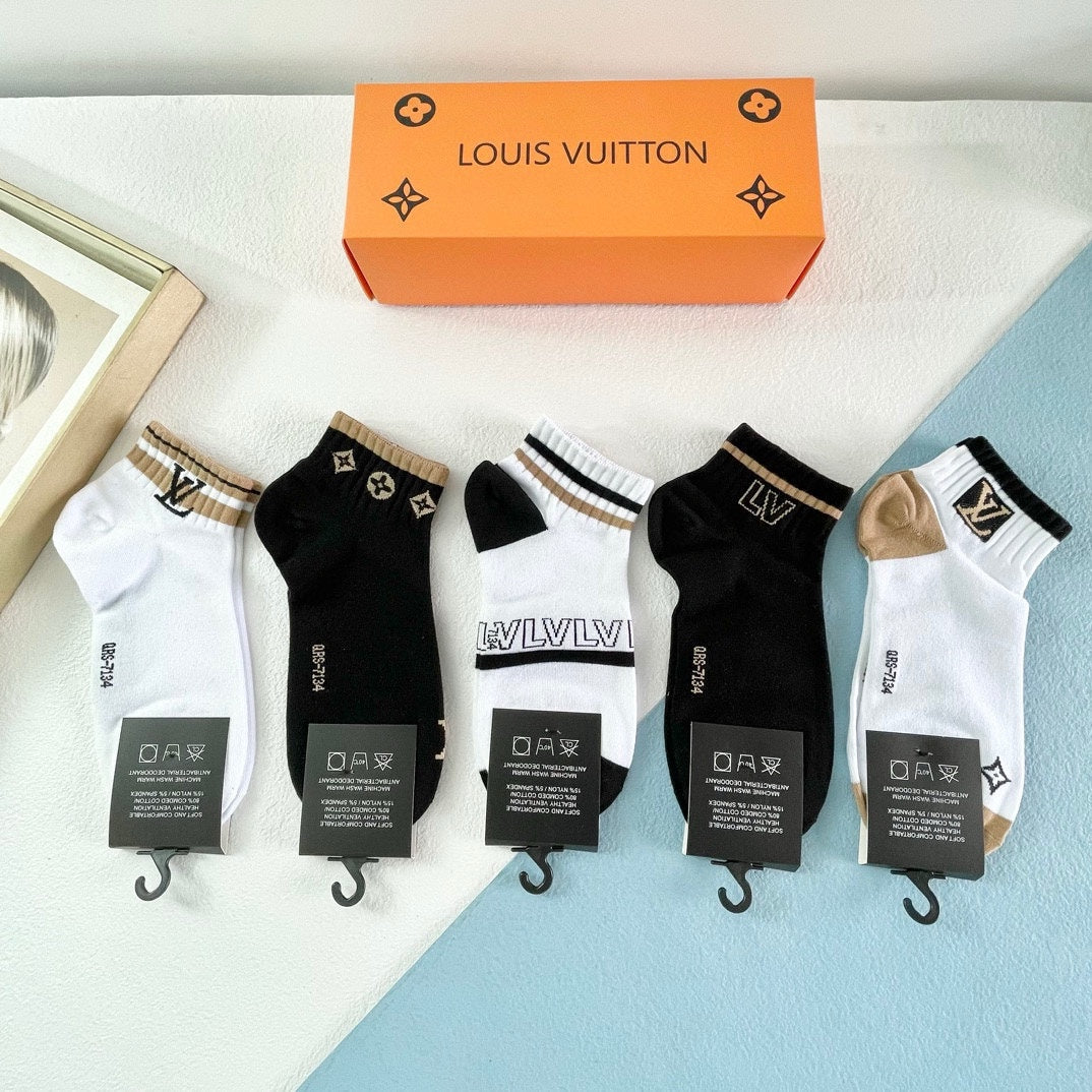 LOUIS VUITTON LOW-CUT SOCKS 418953 (1 BOX)