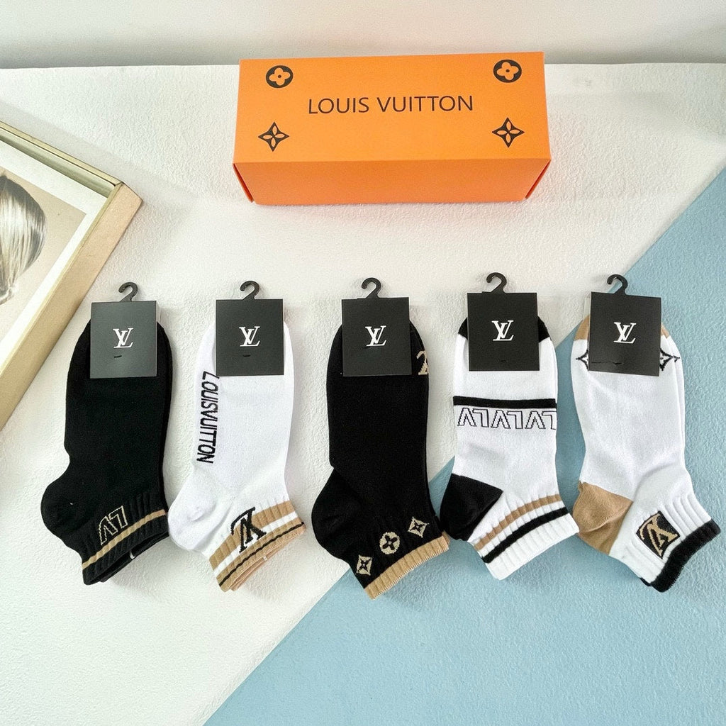 LOUIS VUITTON LOW-CUT SOCKS 418953 (1 BOX)