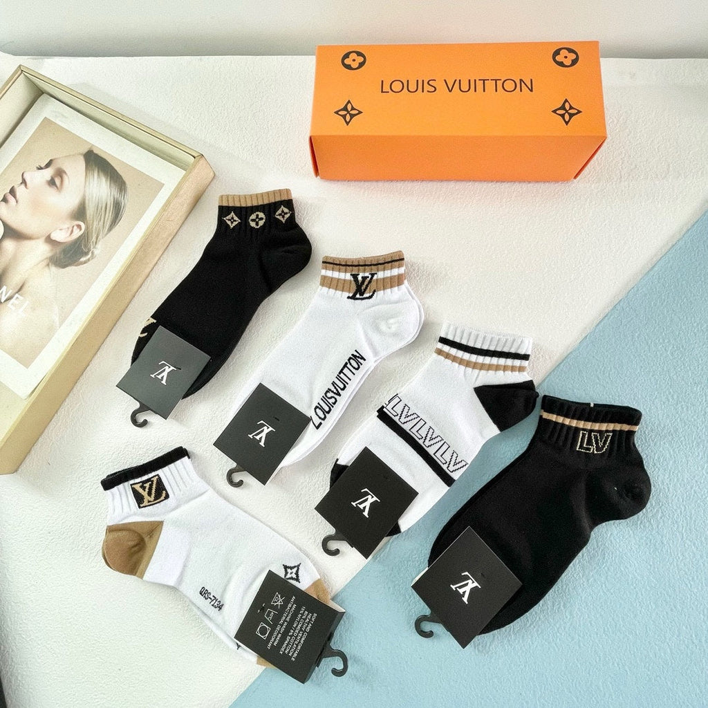LOUIS VUITTON LOW-CUT SOCKS 418953 (1 BOX)