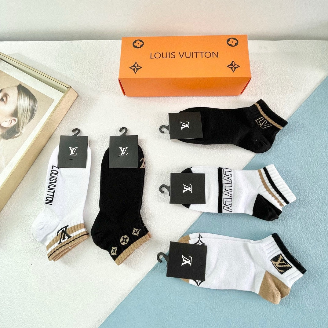 LOUIS VUITTON LOW-CUT SOCKS 418953 (1 BOX)