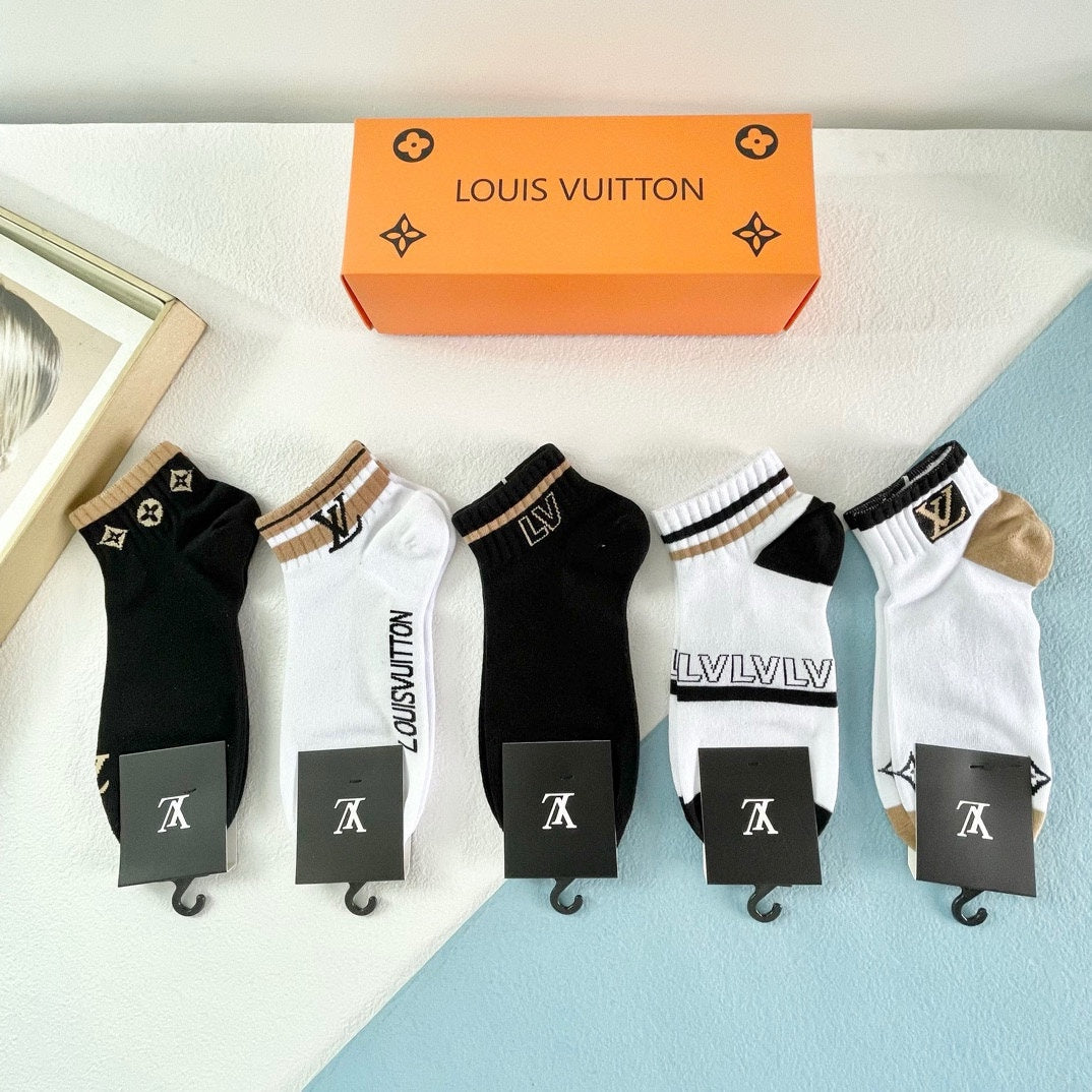 LOUIS VUITTON LOW-CUT SOCKS 418953 (1 BOX)