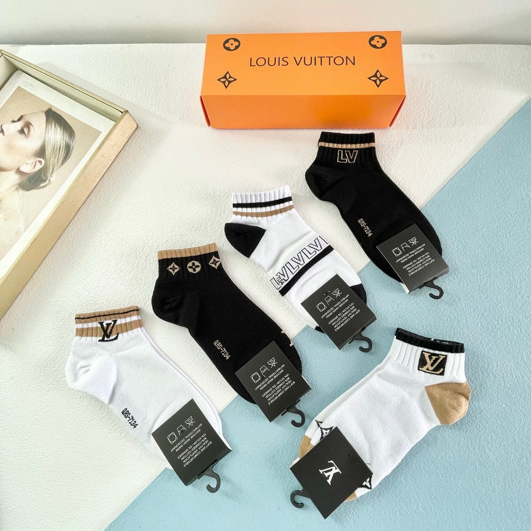LOUIS VUITTON LOW-CUT SOCKS 418953 (1 BOX)