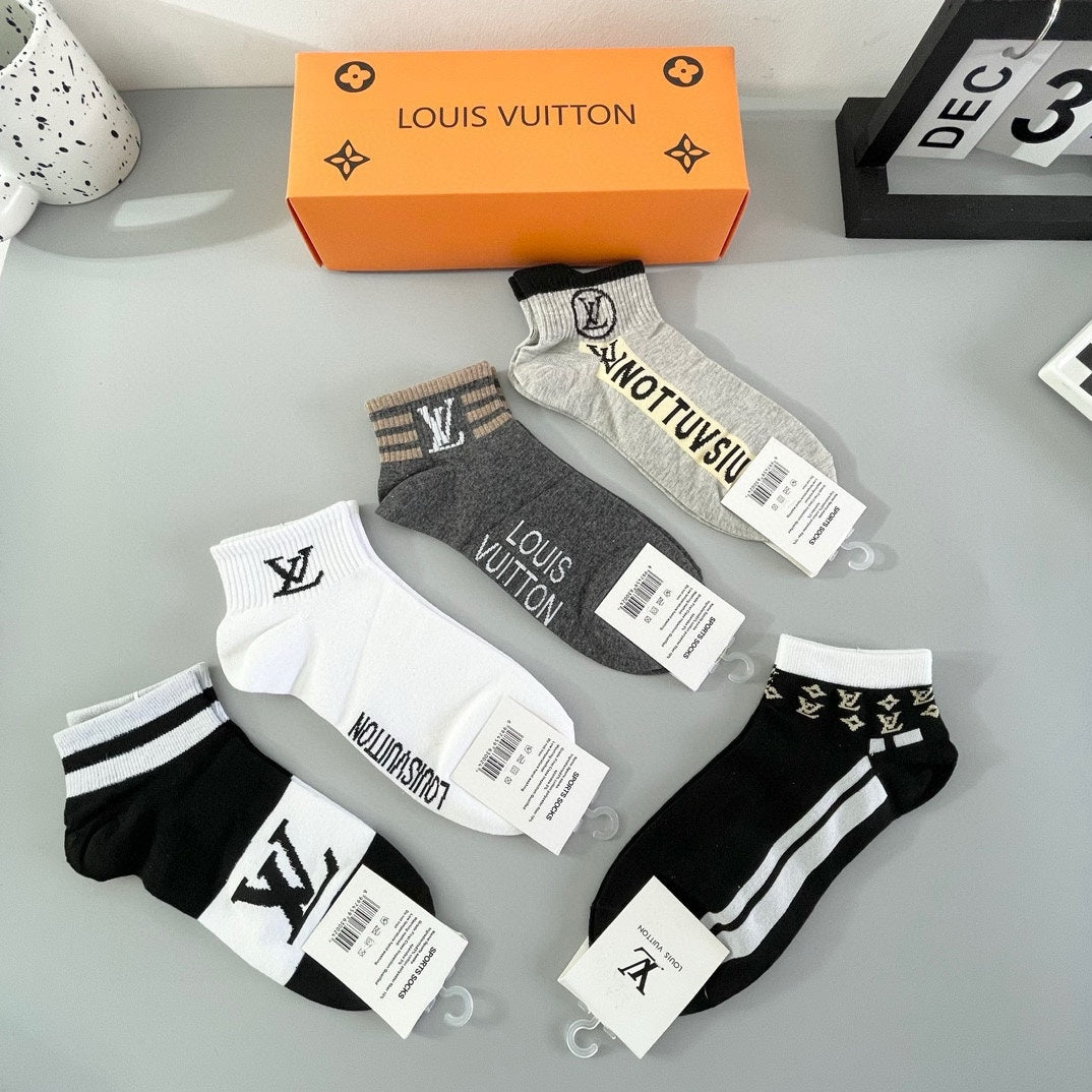 LOUIS VUITTON LOW-CUT SOCKS 420712 (1 BOX)
