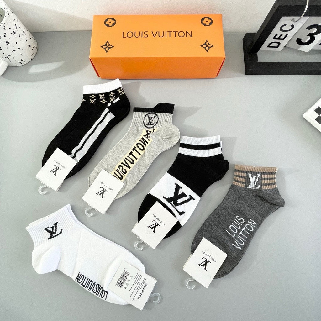 LOUIS VUITTON LOW-CUT SOCKS 420712 (1 BOX)