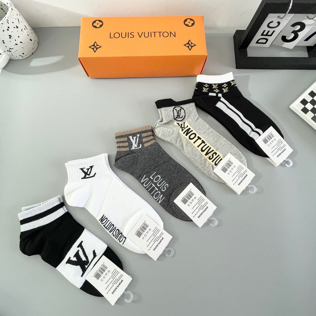 LOUIS VUITTON LOW-CUT SOCKS 420712 (1 BOX)