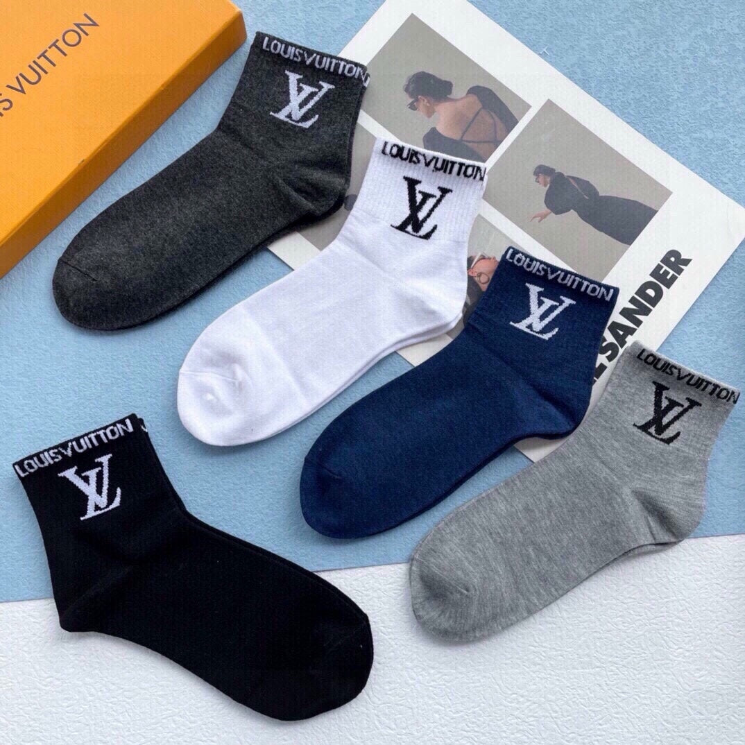 LOUIS VUITTON LOW-CUT SOCKS 423890 (1 BOX)