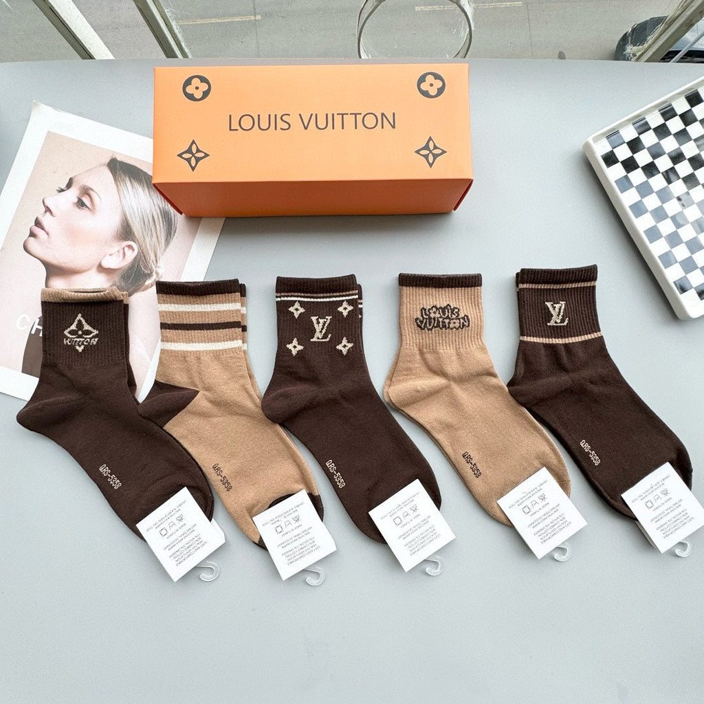 LOUIS VUITTON LOW-CUT SOCKS 423897 (1 BOX)