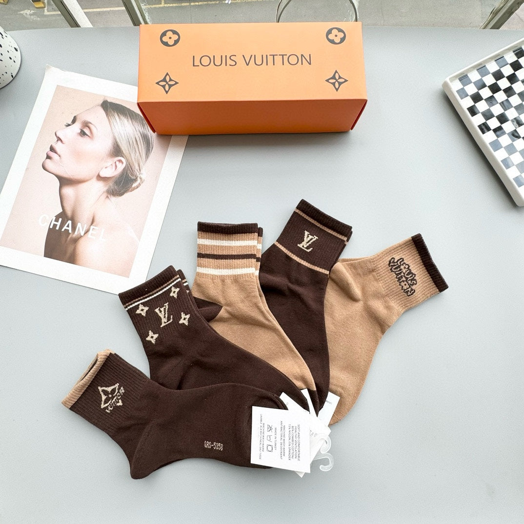 LOUIS VUITTON LOW-CUT SOCKS 423897 (1 BOX)