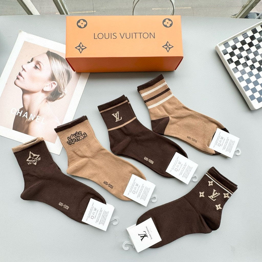 LOUIS VUITTON LOW-CUT SOCKS 423897 (1 BOX)