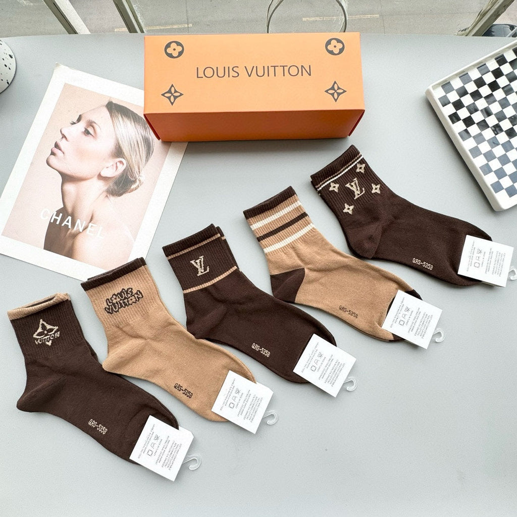 LOUIS VUITTON LOW-CUT SOCKS 423897 (1 BOX)