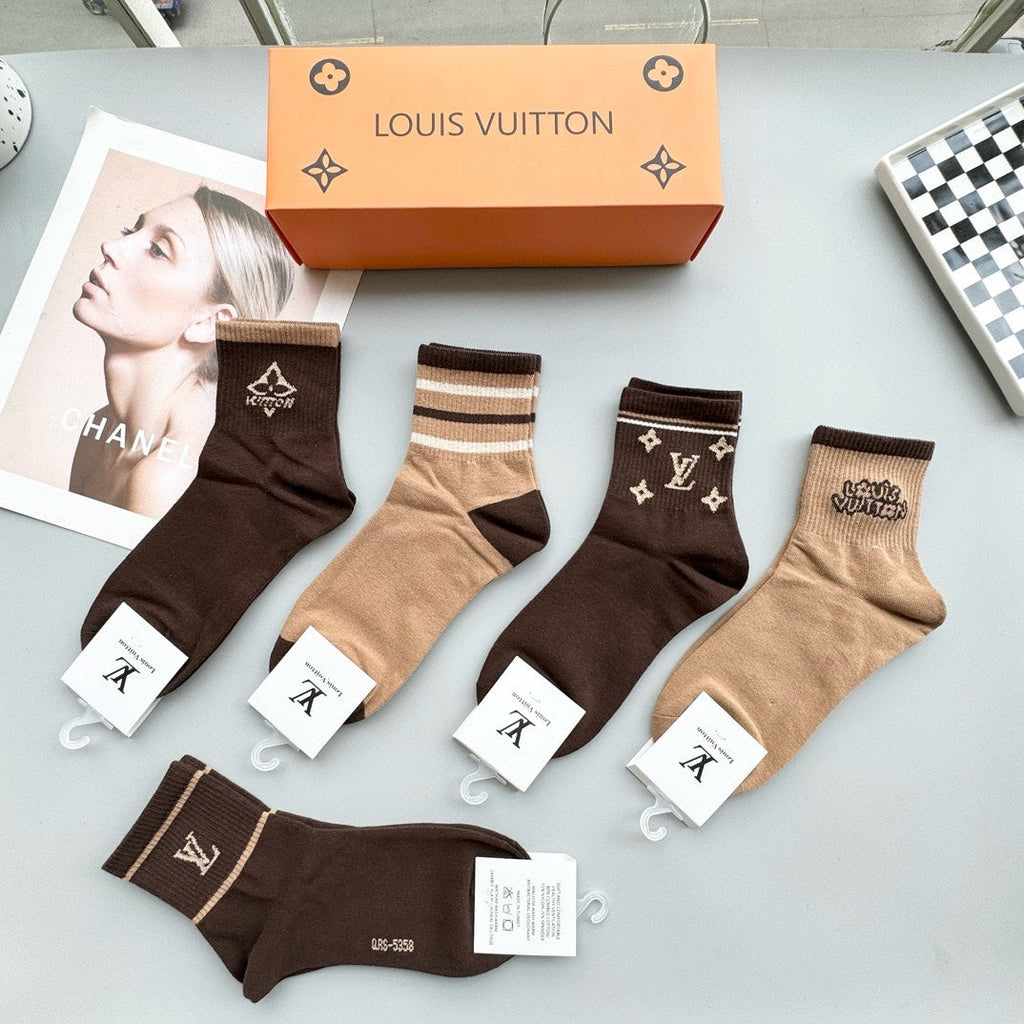 LOUIS VUITTON LOW-CUT SOCKS 423897 (1 BOX)